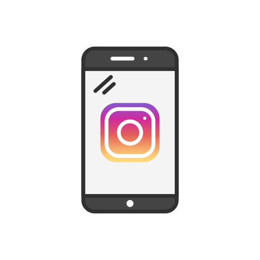 Instagram logo, mobile, phone, social media icon